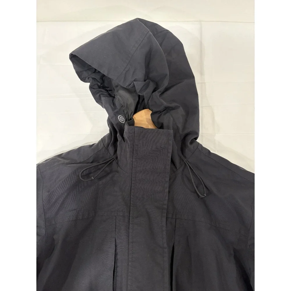 LANDS' END Squall Youth Parka Winter Coat w/ Hood Boys Size M 10-12 JACKET Black